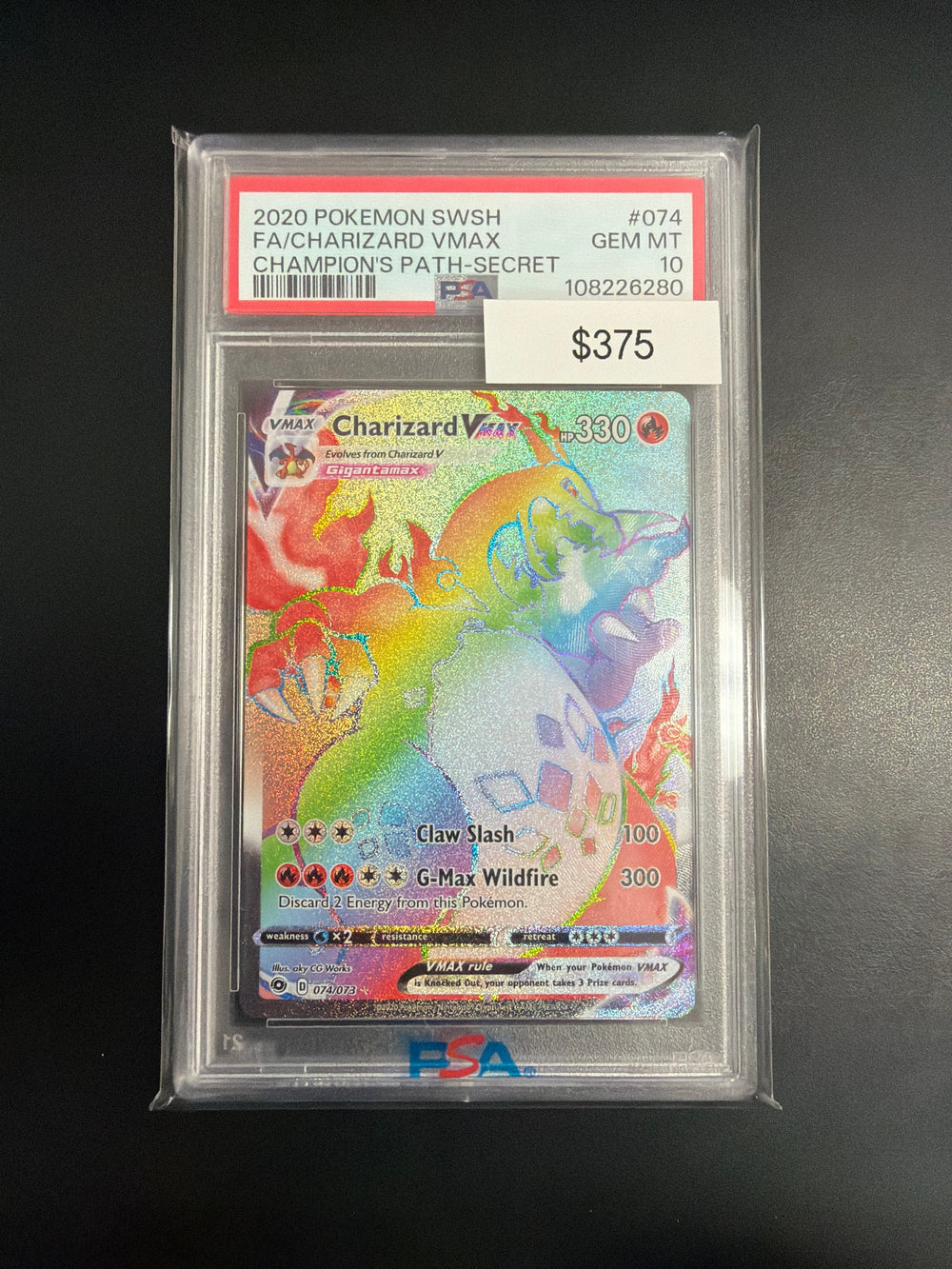 Pokemon Champions Path Charizard VMAX #074 PSA 10