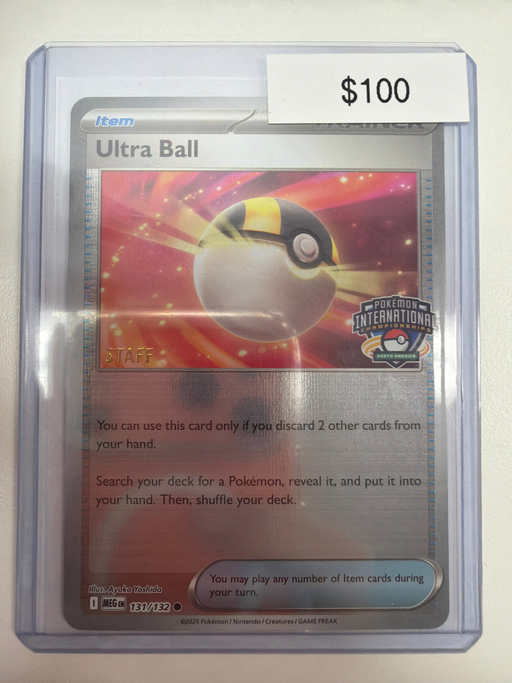 Pokemon International Promo Ultra Ball Staff Promo 131/132