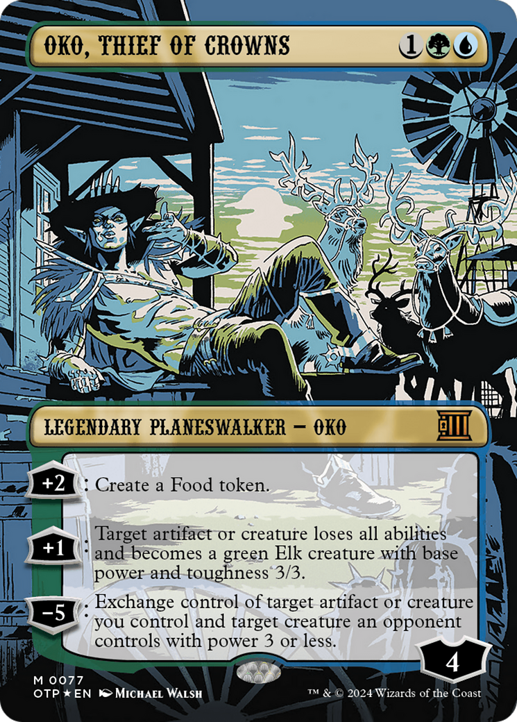 Oko, Thief of Crowns (OTP-077) - Breaking News (Borderless) Foil