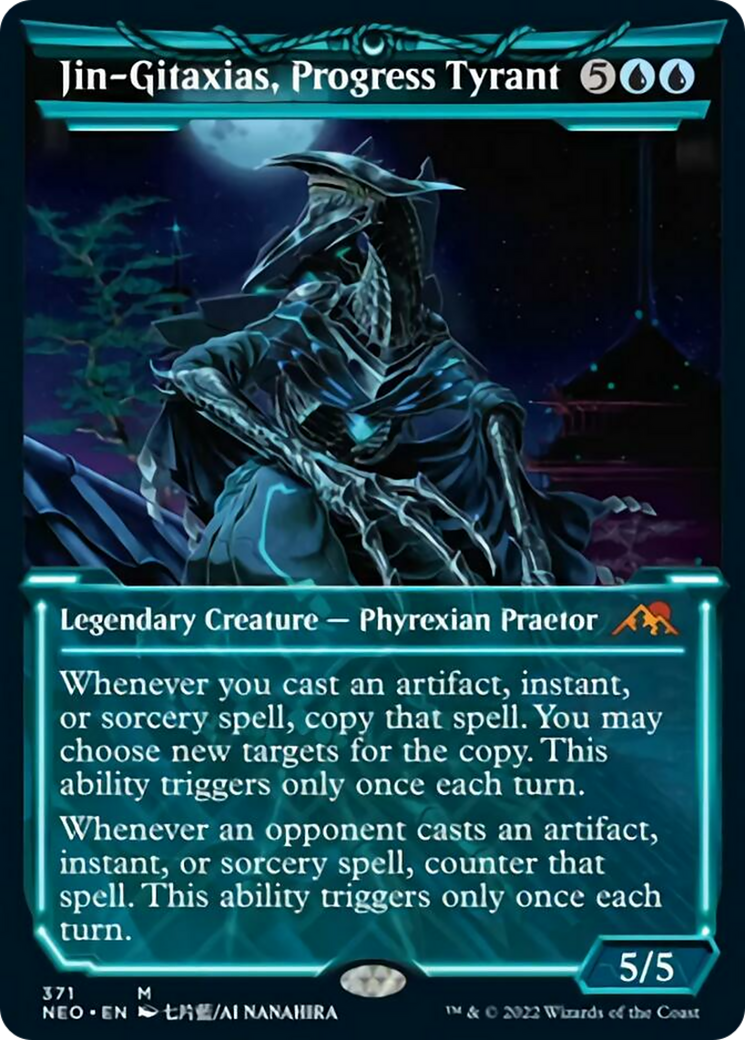 Jin-Gitaxias, Progress Tyrant (NEO-371) - Kamigawa: Neon Dynasty: (Showcase)