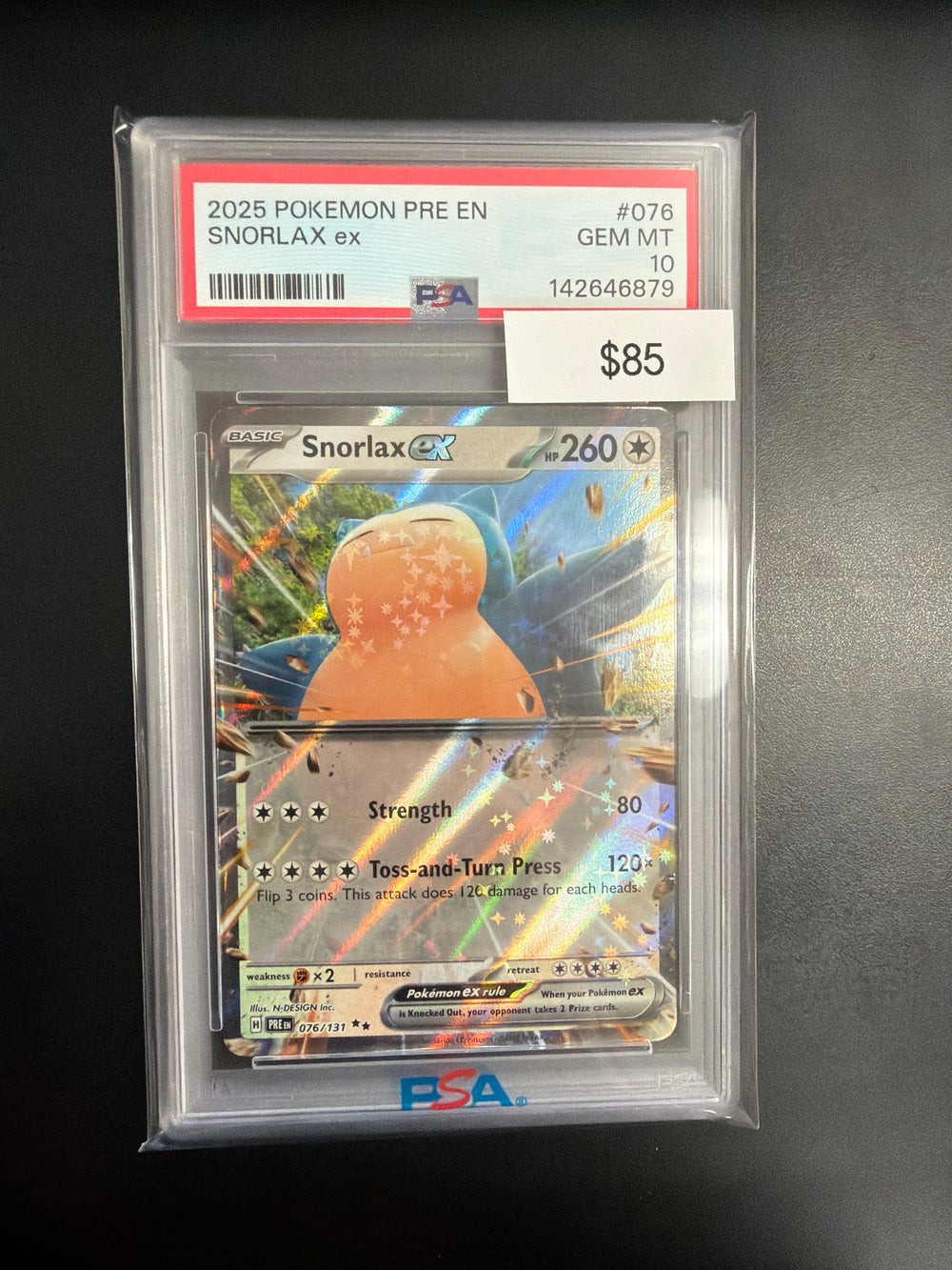 Pokemon Snorlax Prismatic #076 PSA 10