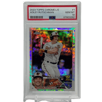 2023 Topps Chrome Adley Rutschman #1 Rookie Logo Refractor PSA 10