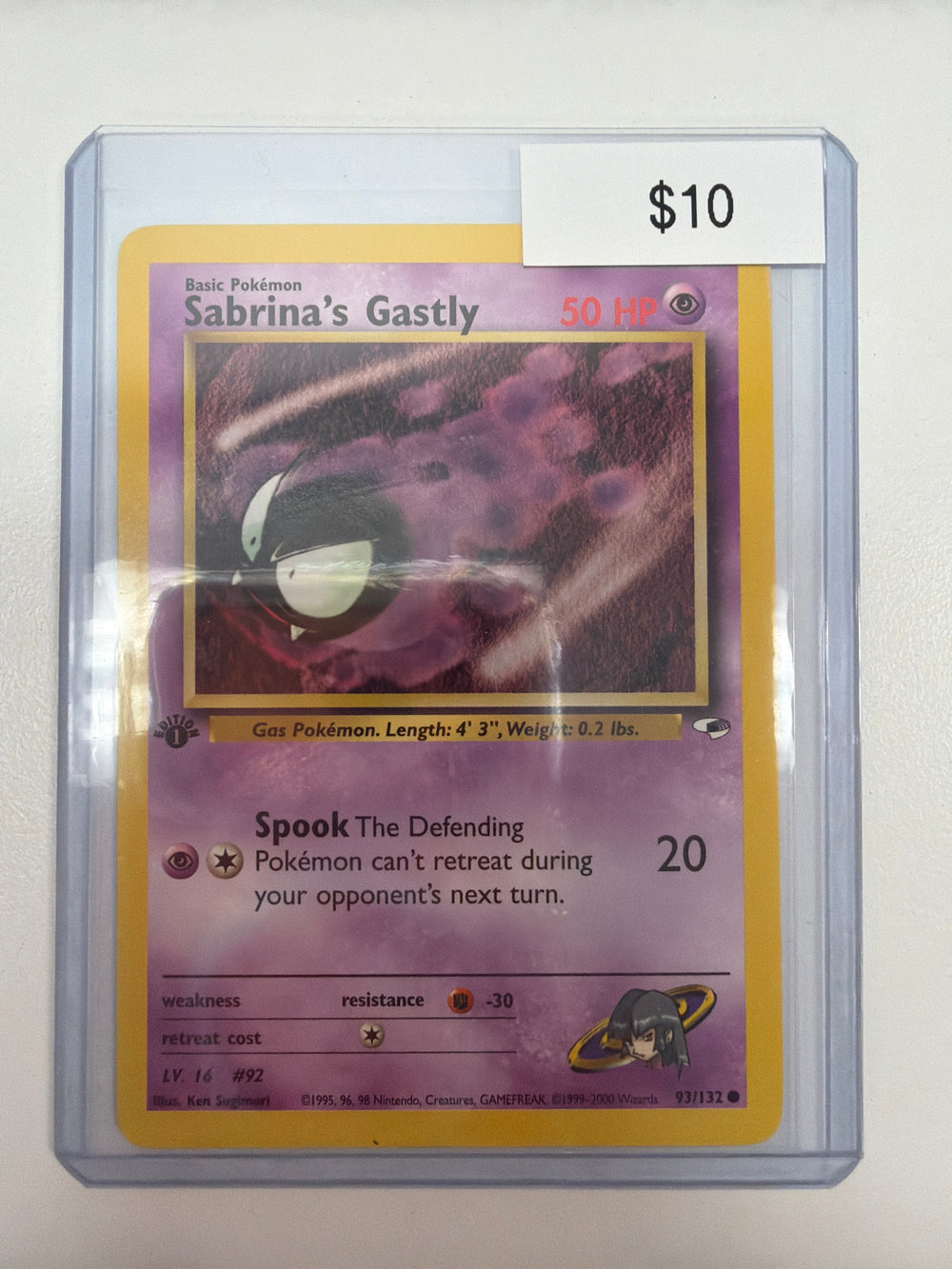Pokemon Sabrina’s Gastly 1st Edition 93/132
