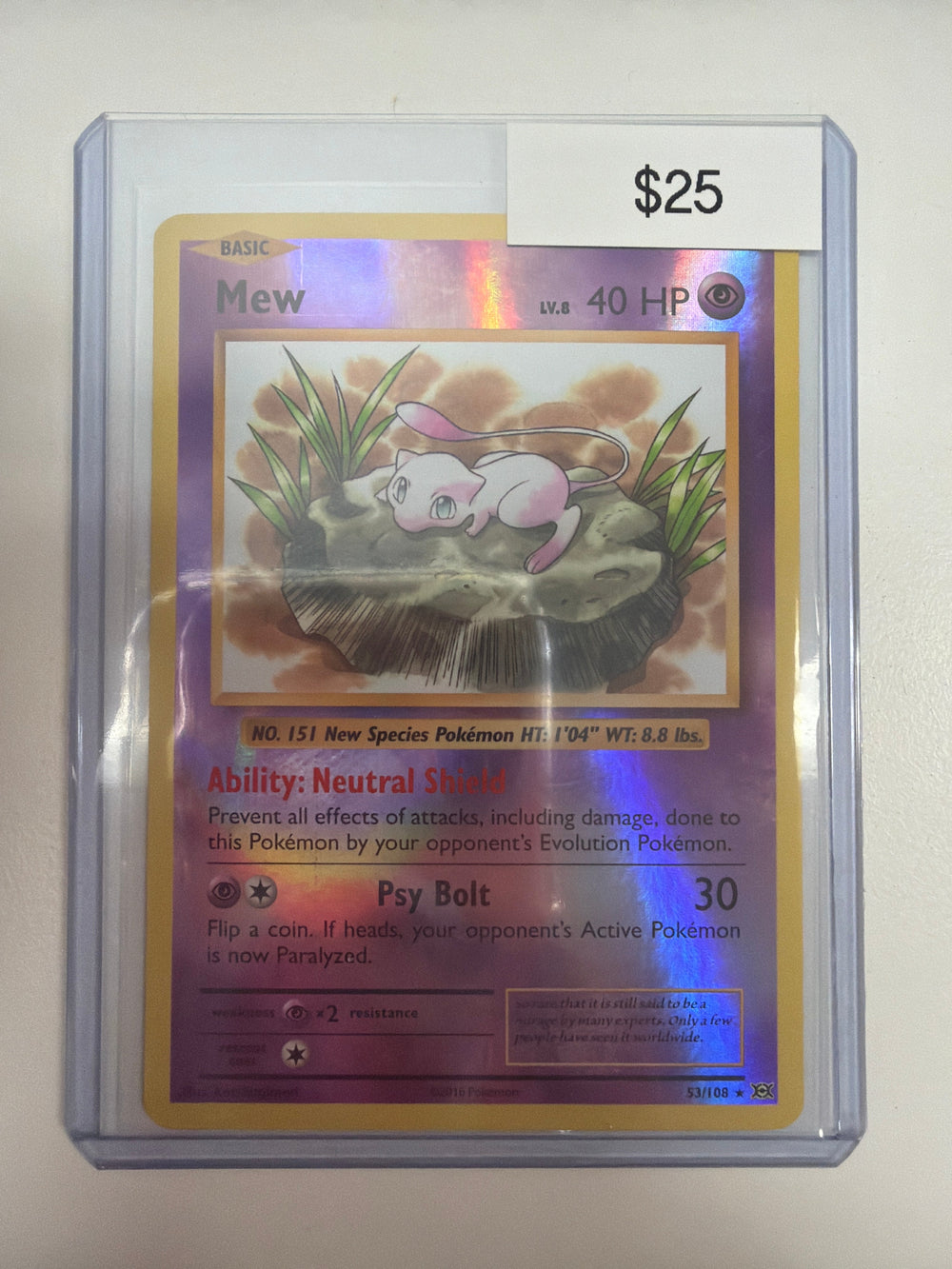 Pokemon Mew Reverse Holo 53/108