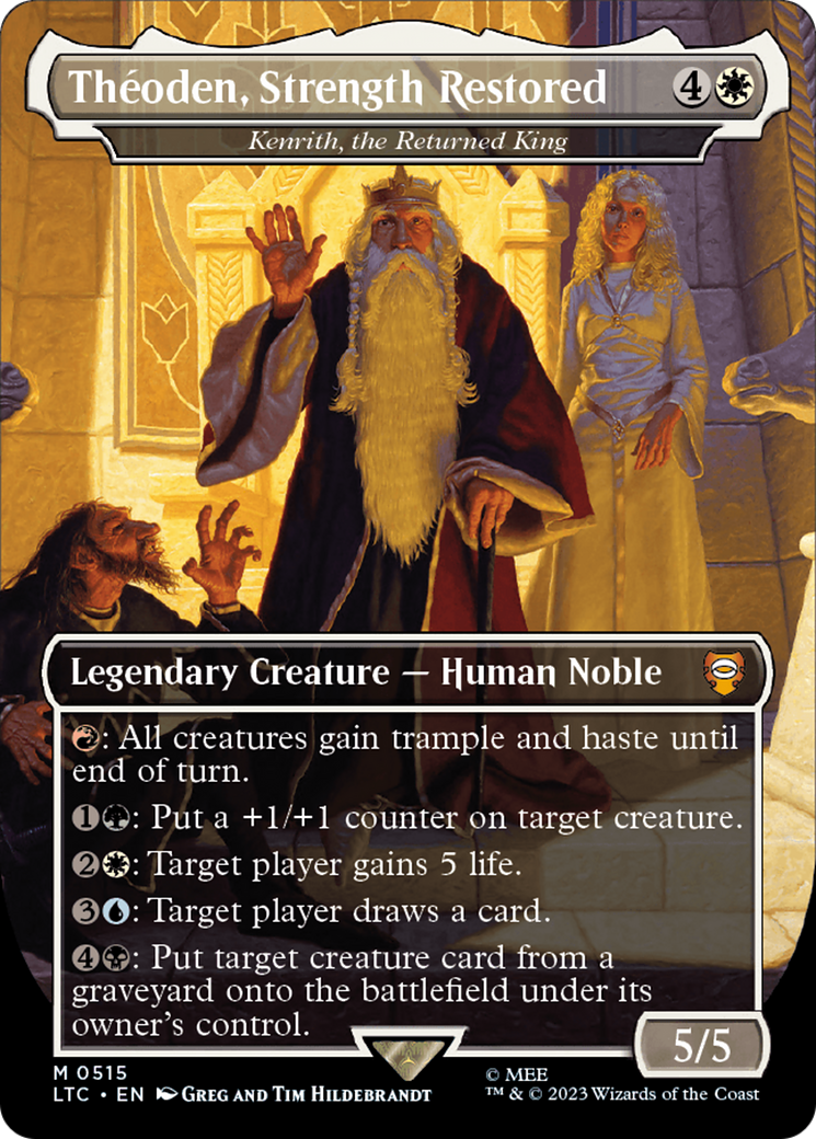 Kenrith, the Returned King (LTC-515) - Tales of Middle-earth Commander / ThÃ©oden, Strength Restored (Borderless)