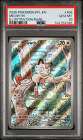 2025 POKEMON PFL EN-PHANTASMAL FLAMES 106 MEOWTH ILLUSTRATION RARE PSA 10
