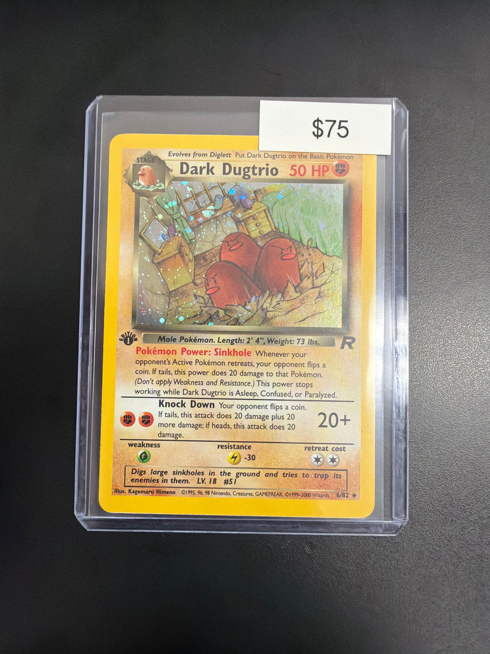 Pokemon Dark Dugtrio Rocket 6/82 1st ED. NM