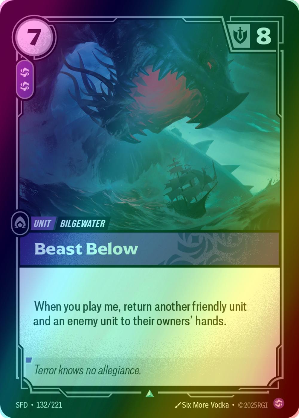 Beast Below - 132/221 [Spiritforged] [Foil]