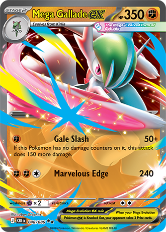 Mega Gallade ex - 048/086 - Double Rare [me04-048] [Ultra]