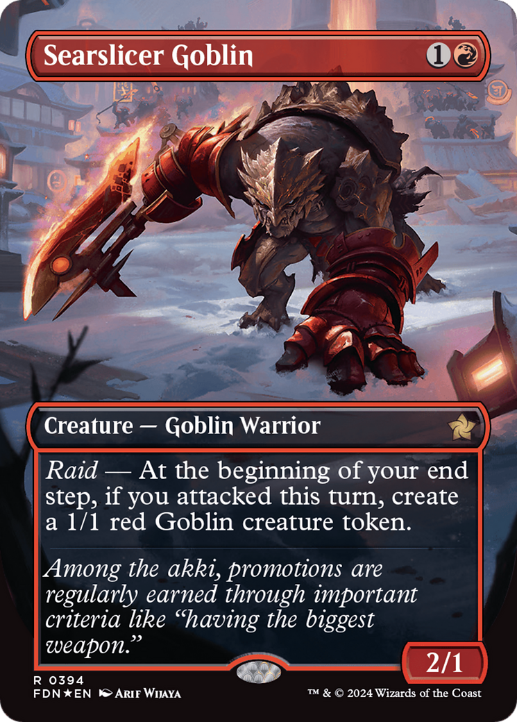 Searslicer Goblin (FDN-394) - Foundations (Borderless) Foil
