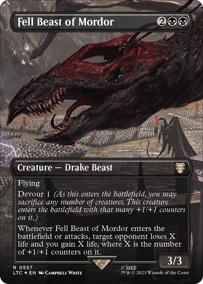 Fell Beast of Mordor (LTC-557) - Tales of Middle-earth Commander (Borderless) Foil