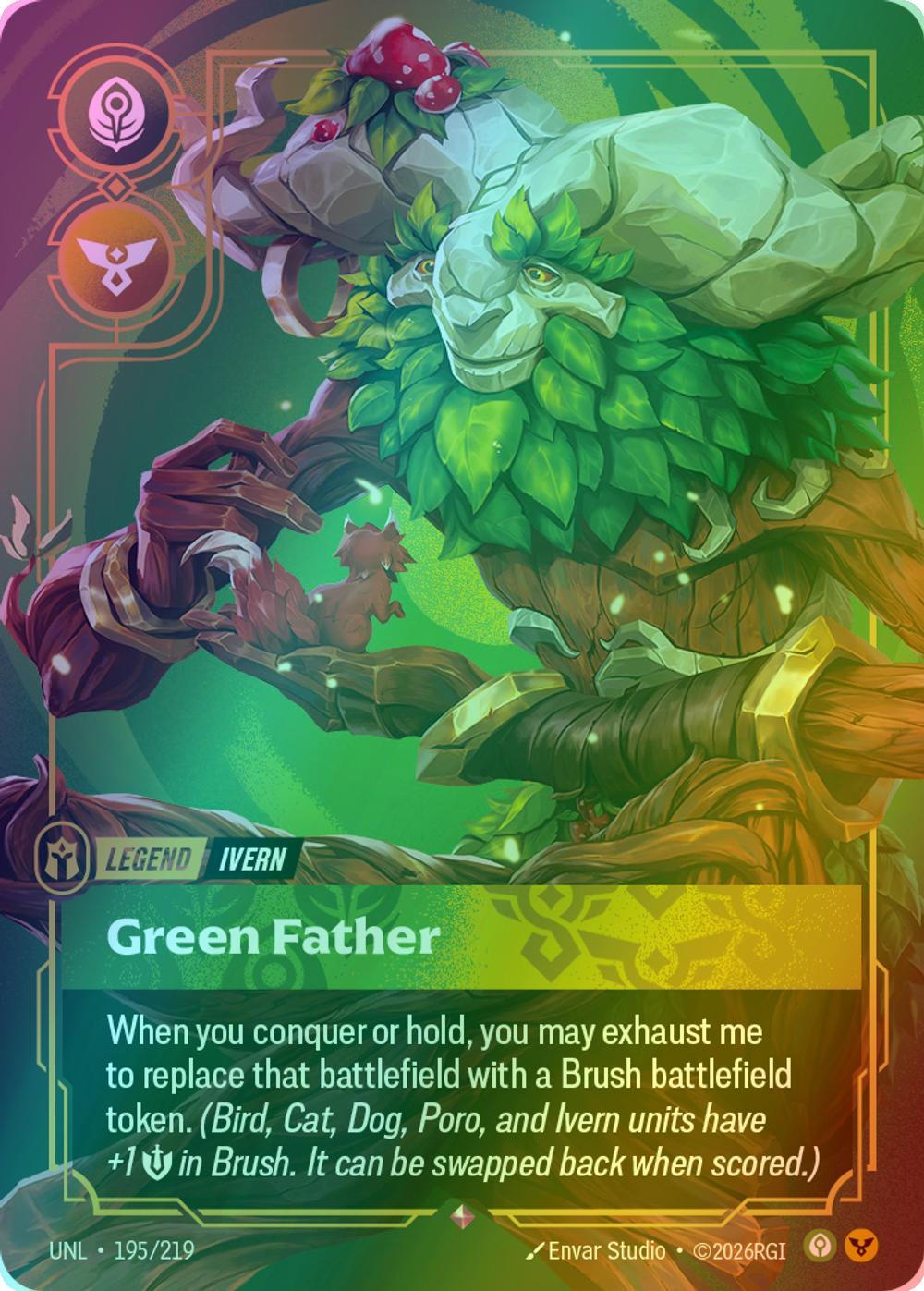 Green Father (Ivern) - 195/219 [Unleashed] [Foil]