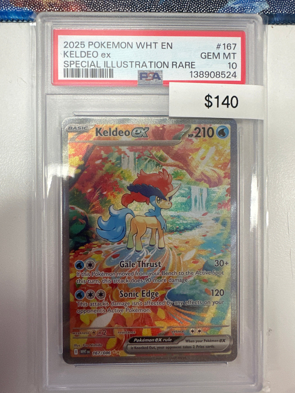 Pokemon Keldeo ex 167/086 PSA 10