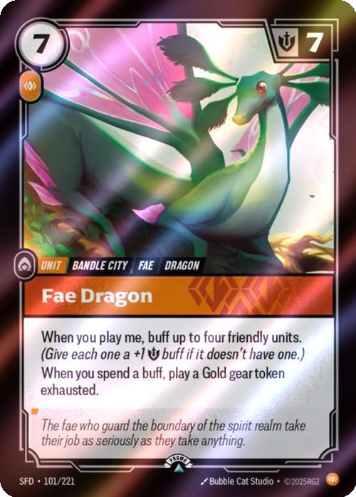 Fae Dragon - 101/221 [Riftbound Organized Play Promotional Cards] [Foil]