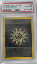 2000 POKEMON ROCKET RAINBOW ENERGY #80 PSA 8
