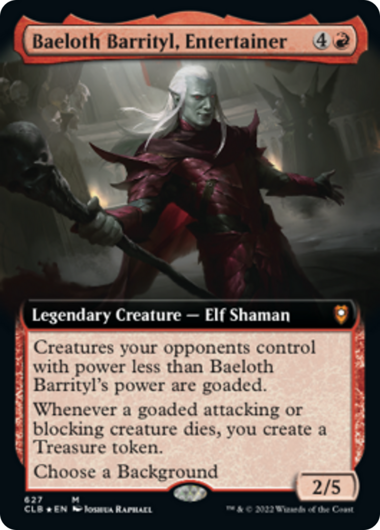 Baeloth Barrityl, Entertainer (CLB-627) - Commander Legends: Battle for Baldur's Gate: (Extended Art) Foil