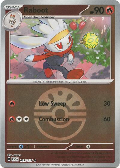 Raboot - Friend Ball - 037/217 - Common [me025-037] [Reverse Holo]