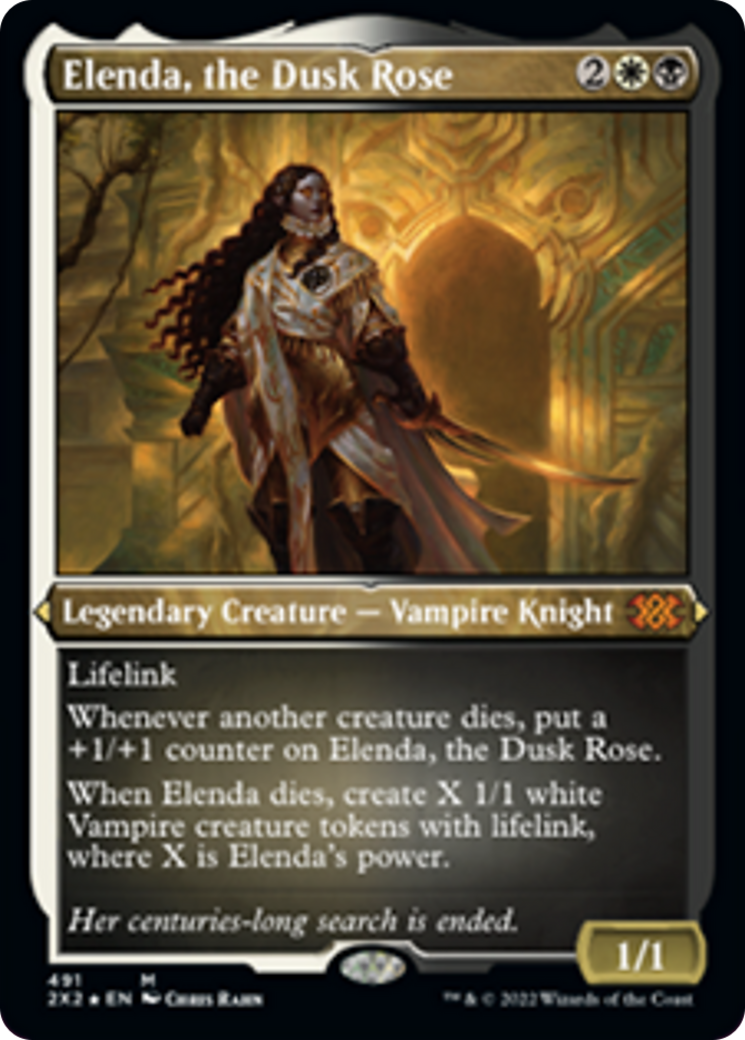 Elenda, the Dusk Rose (2X2-491) - Double Masters 2022 Etched Foil