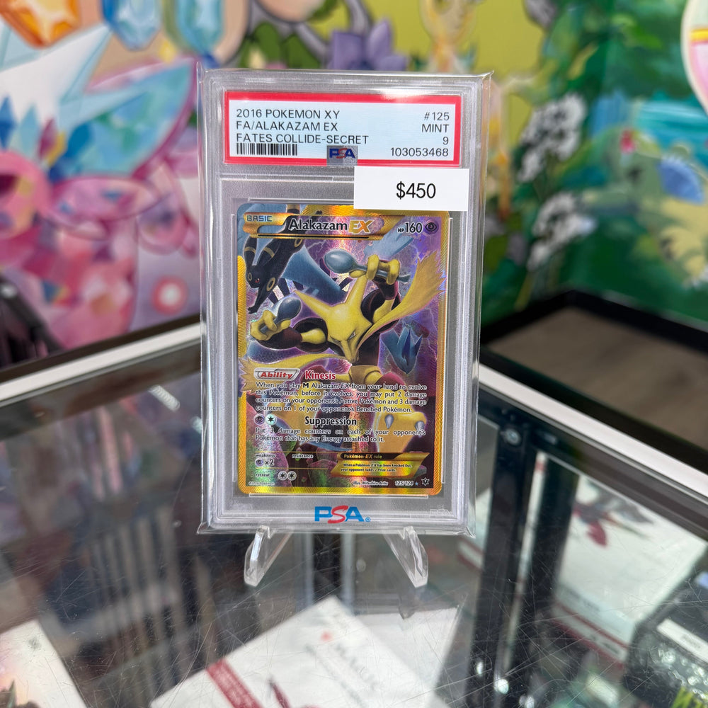 Pokemon Fates Collide Alakazam EX Secret #125 PSA 9