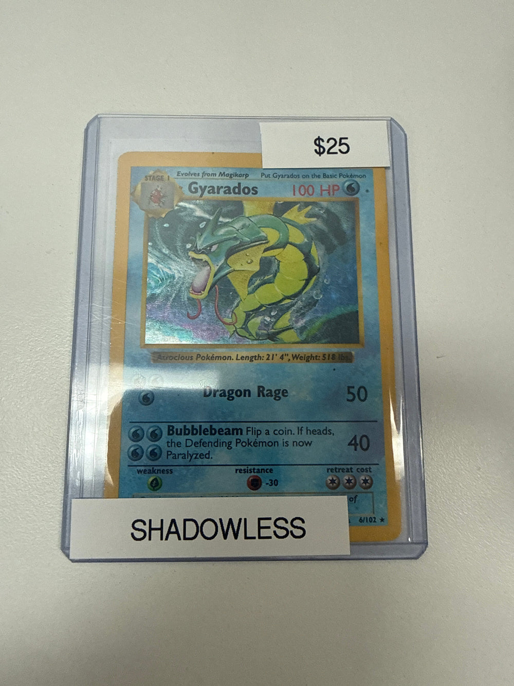 Pokemon Gyarados Holo Shadowless #6/102