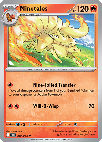 Ninetales - 009/086 - Uncommon [me04-009] [Non-Holo]