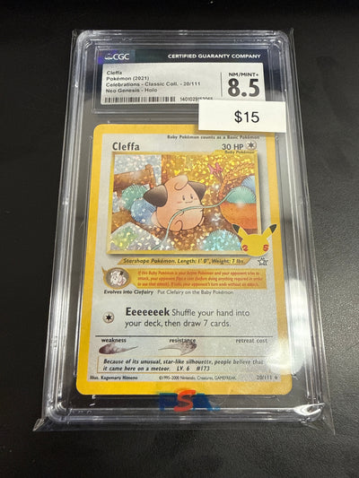 Pokemon Cleffa Holo 25th #20/111 CGC 8.5