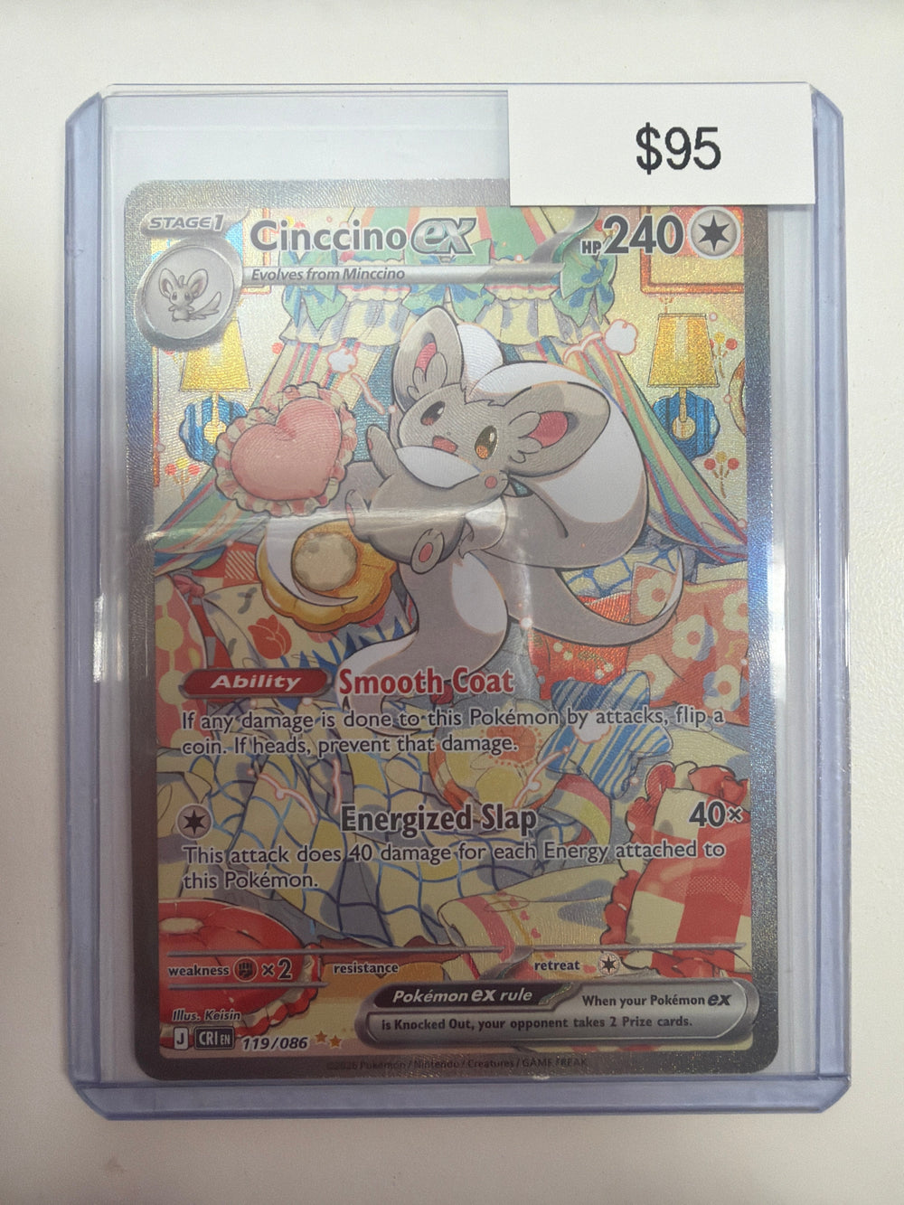 Pokemon Cinccino ex 119/086