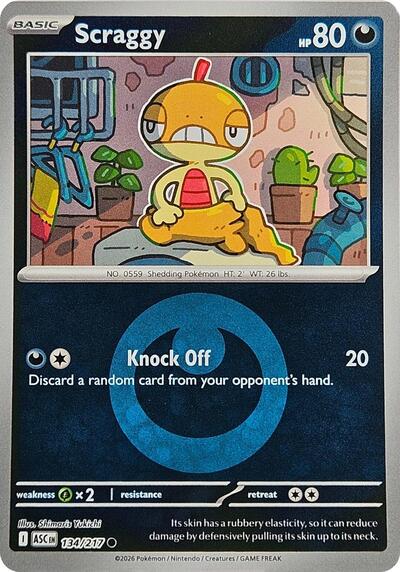 Scraggy - Energy Symbol Pattern - 134/217 - Common [me025-134] [Reverse Holo]