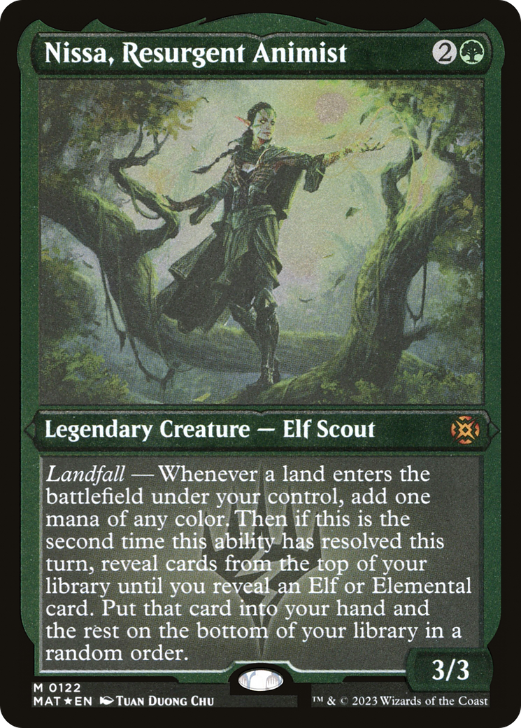 Nissa, Resurgent Animist (MAT-122) - March of the Machine: The Aftermath Etched Foil