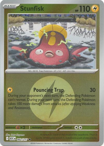 Stunfisk - Energy Symbol Pattern - 062/217 - Common [me025-062] [Reverse Holo]