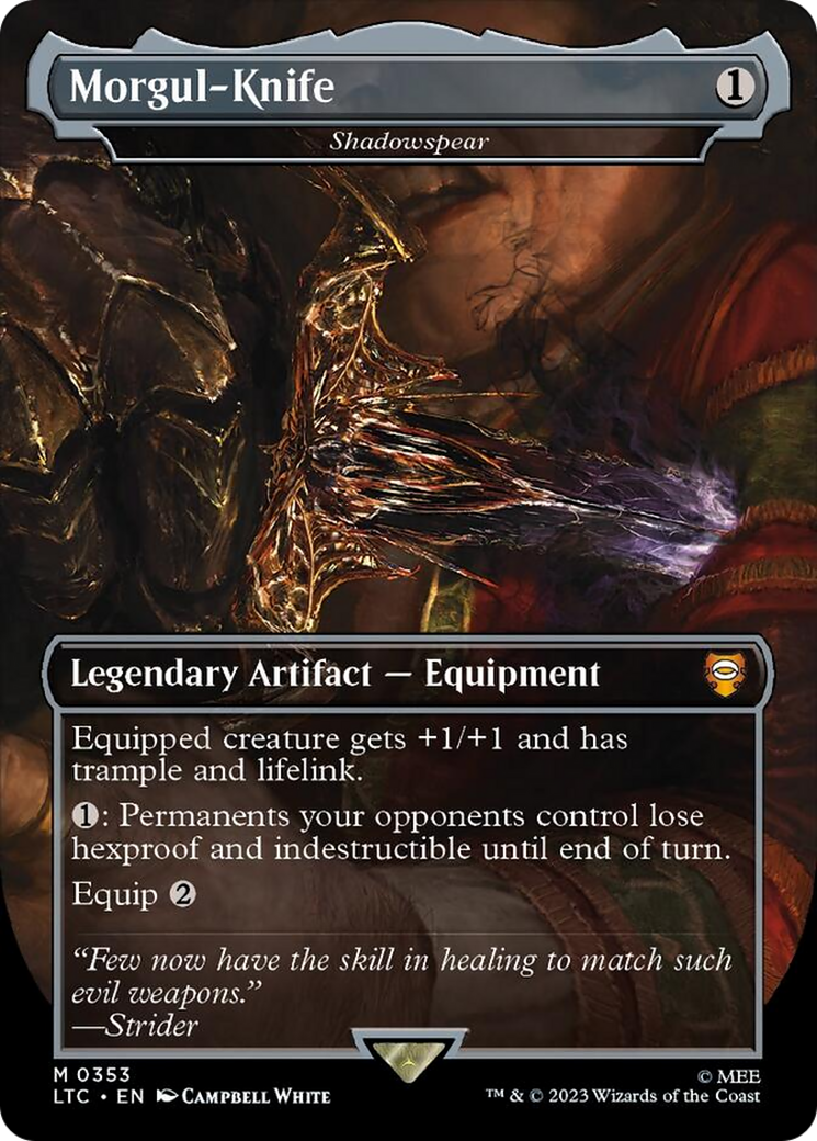 Shadowspear (LTC-353) - Tales of Middle-earth Commander / Morgul-Knife (Borderless) Foil