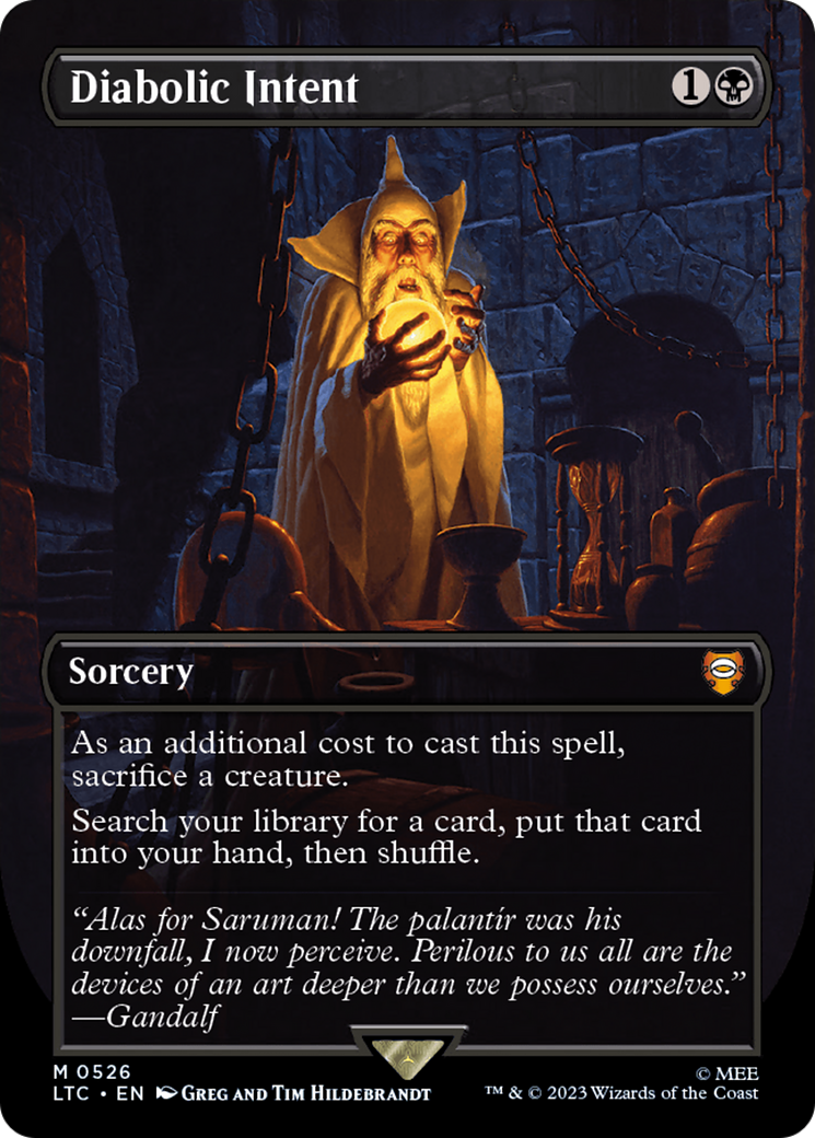 Diabolic Intent (LTC-526) - Tales of Middle-earth Commander (Borderless) Foil