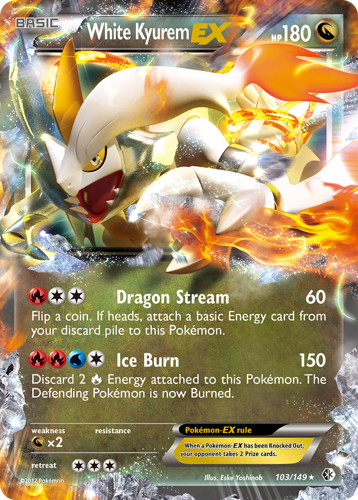 White Kyurem Ex 103 149 Boundaries Crossed Holofoil