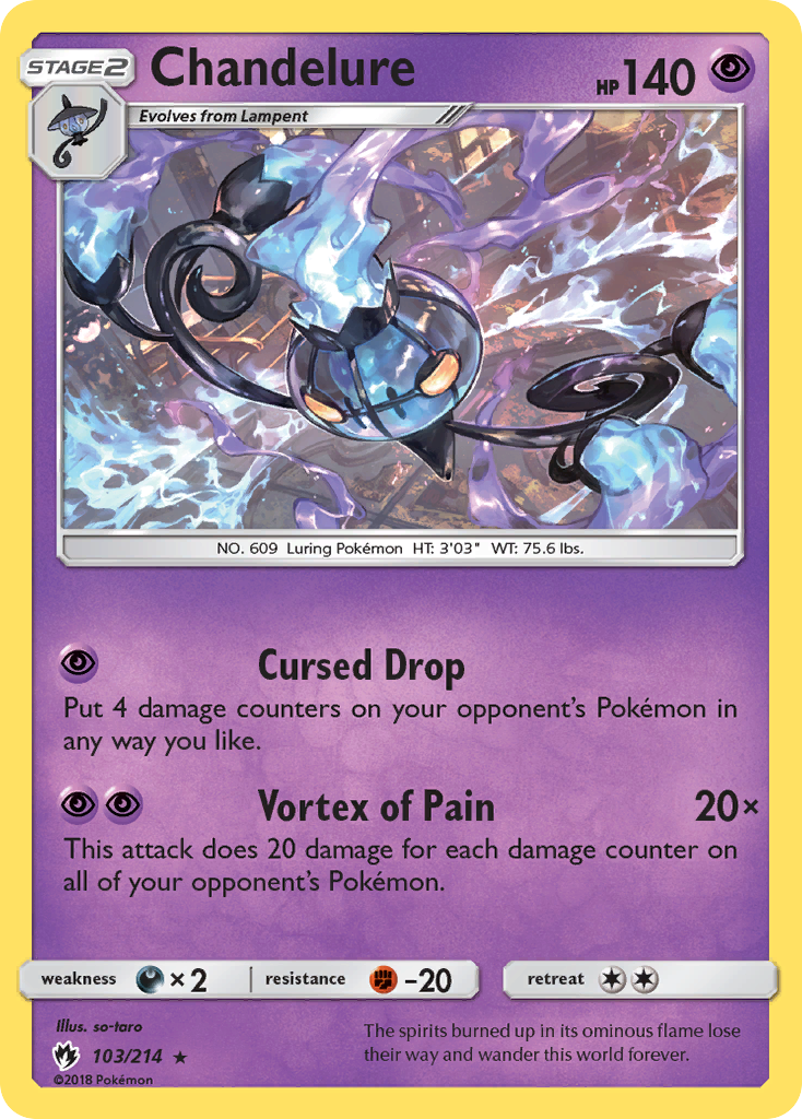 Chandelure 103 214 Lost Thunder Holofoil