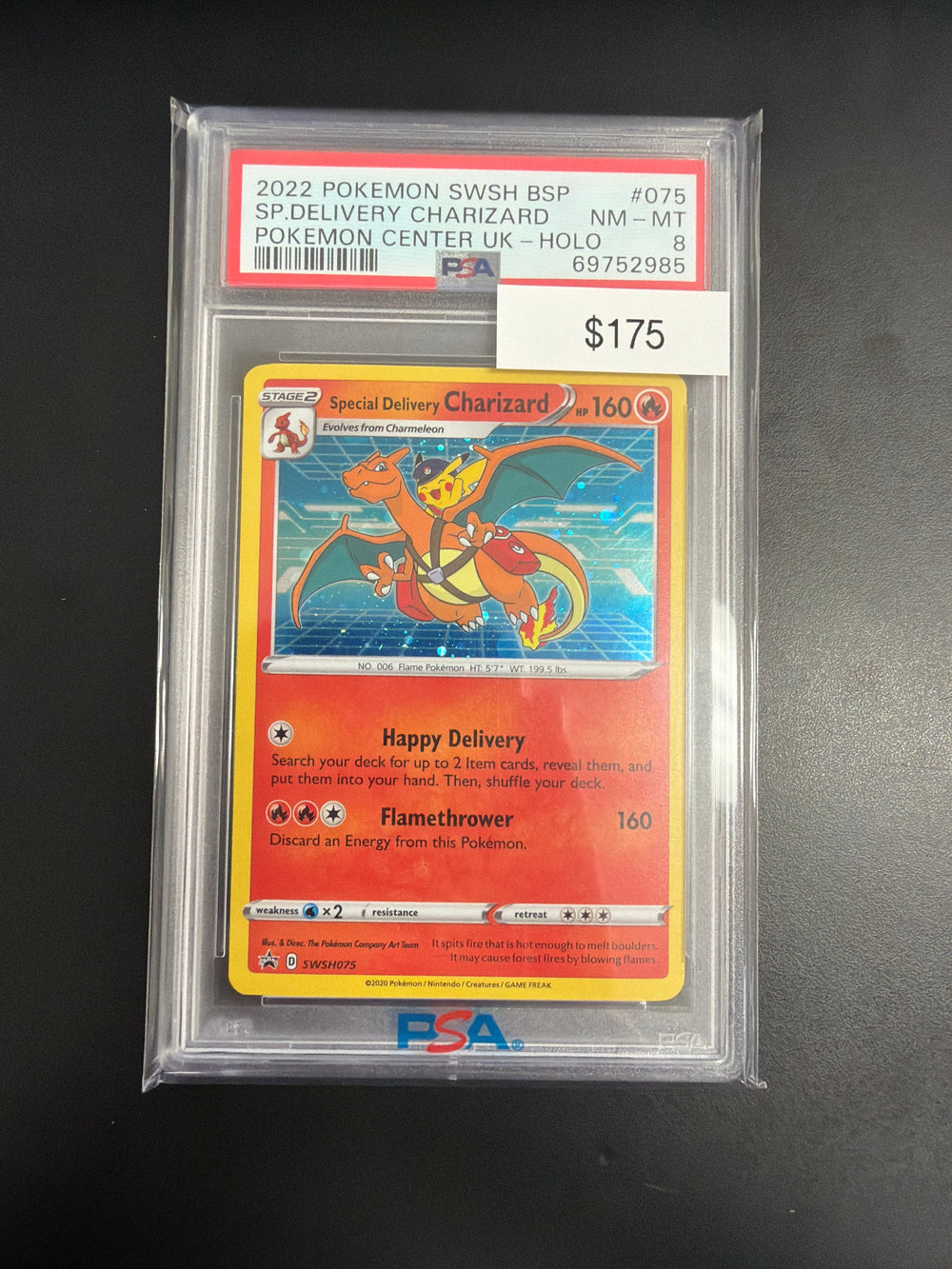 Pokemon Special Delivery Charizard #SWSH075 PSA 8