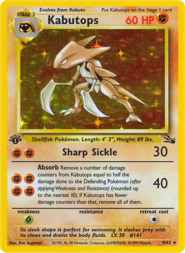 Kabutops (9) - 09/62 - (Fossil)