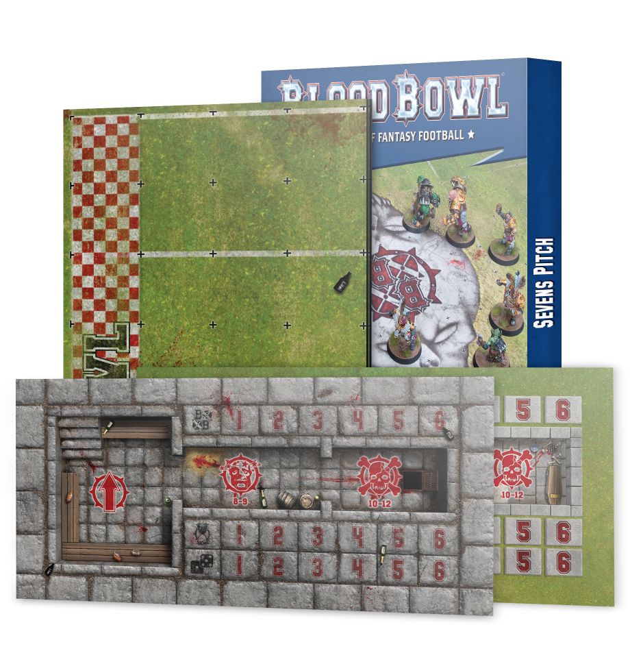 Blood Bowl Sevens Pitch Double-sided Pitch & Dugouts