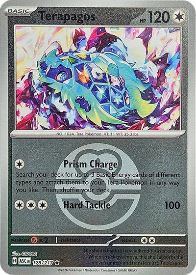 Terapagos - Love Ball - 178/217 - Rare [me025-178] [Reverse Holo]