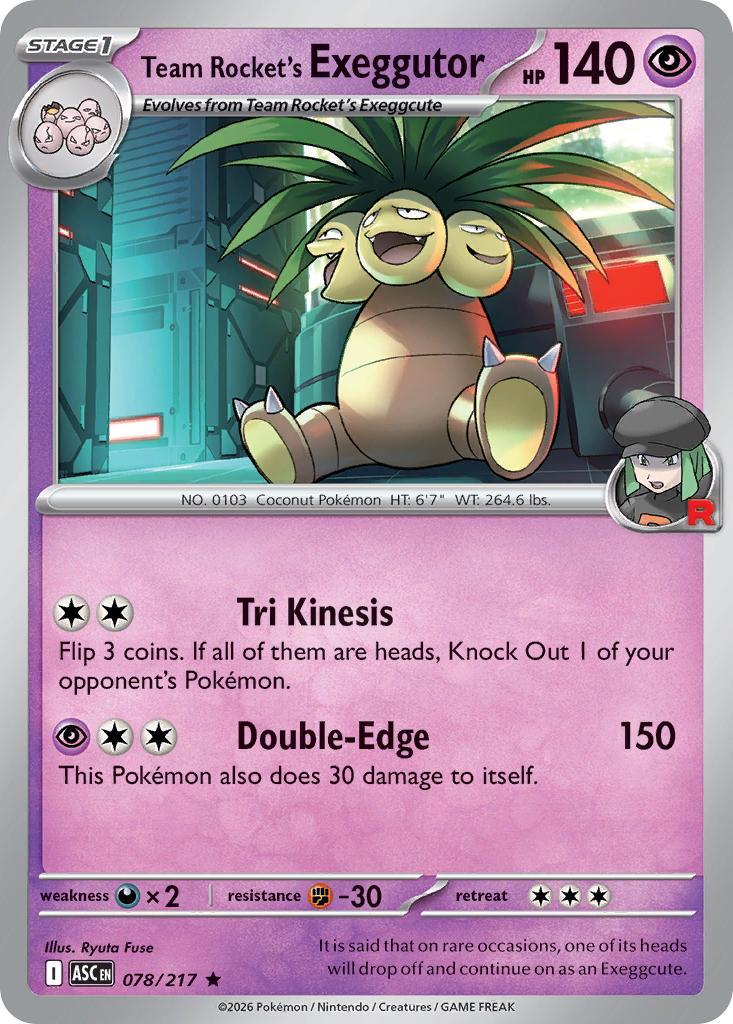 Team Rocket's  exeggutor - 078/217 - Rare [me025-078] [Holo]