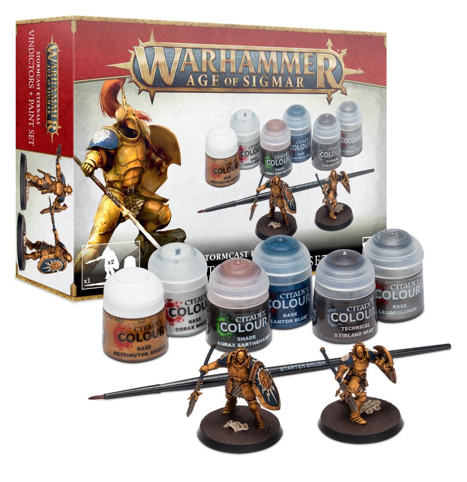 Warhammer Age of Sigmar Stormcast Eternals Vindictors + Paints Set