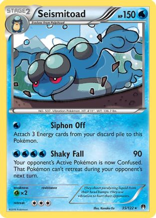 Seismitoad (35/122) - XY  BREAKpoint Reverse Holofoil