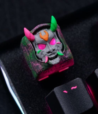 Hot Keys Project HKP Hannya Pink Green Artisan Keycap