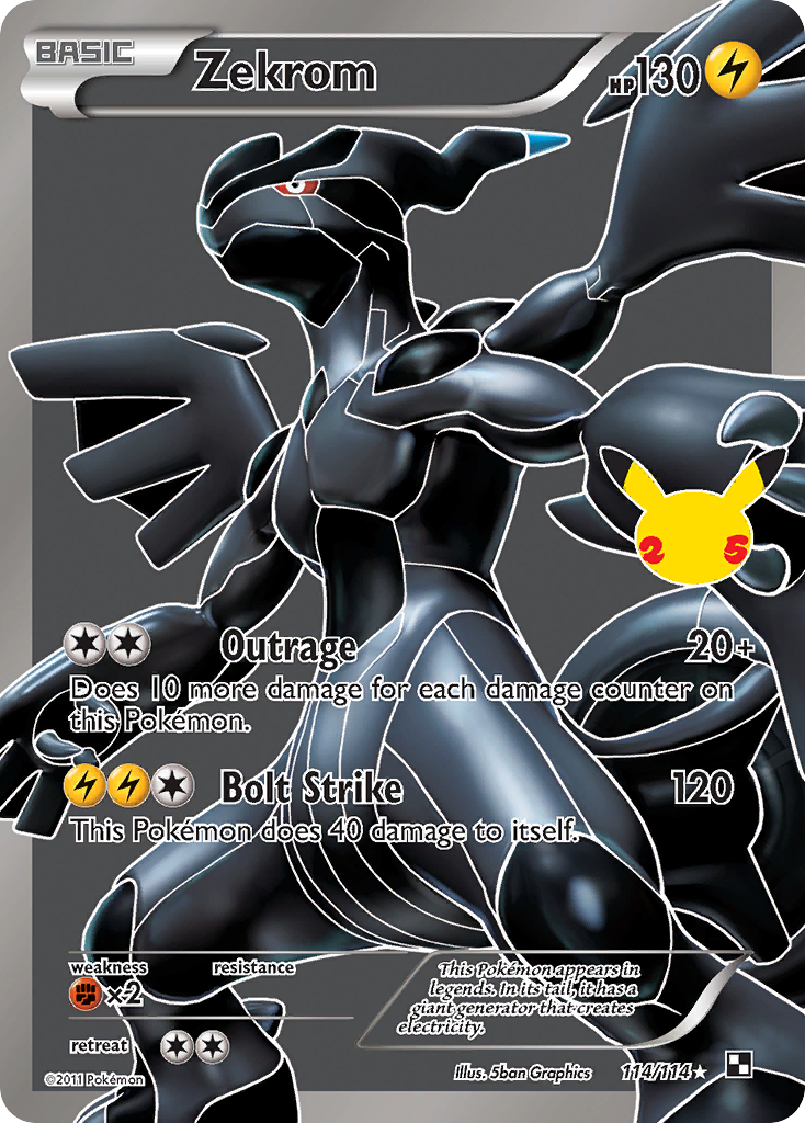 Zekrom 114 25 Celebrations Classic Collection Holofoil