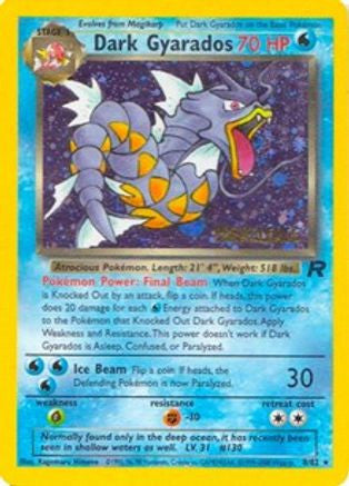 Dark Gyarados Prerelease 8 Wotc Promo Holofoil