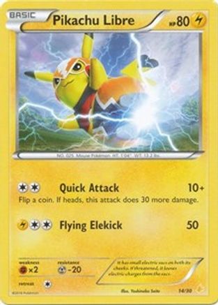 Pikachu Libre (Non-Holo) (14) - XY Trainer Kit Pikachu Libre & Suicune