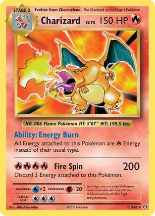 Charizard 11 108 Evolutions Reverse Holofoil