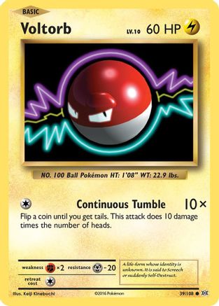 Voltorb (39/108) - XY  Evolutions Reverse Holofoil