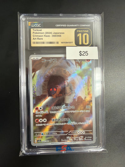 Pokemon Japanese Torkoal #069 CGC Prestine 10