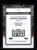 Topps Star Wars The Book of Boba Fett Dorian King #A-DK Autograph /25