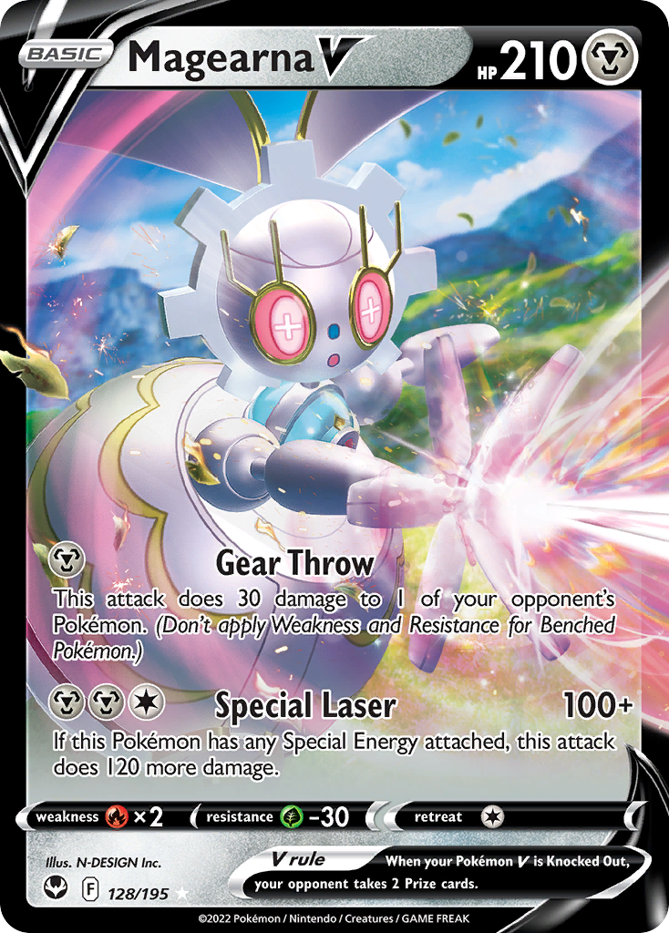 Magearna V 128 195 Silver Tempest Holofoil
